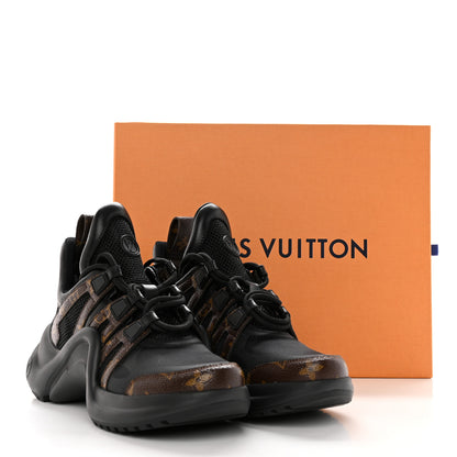 Louis Vuitton Calfskin Patent Monogram LV Archlight Sneakers 38 Black 12 of 12