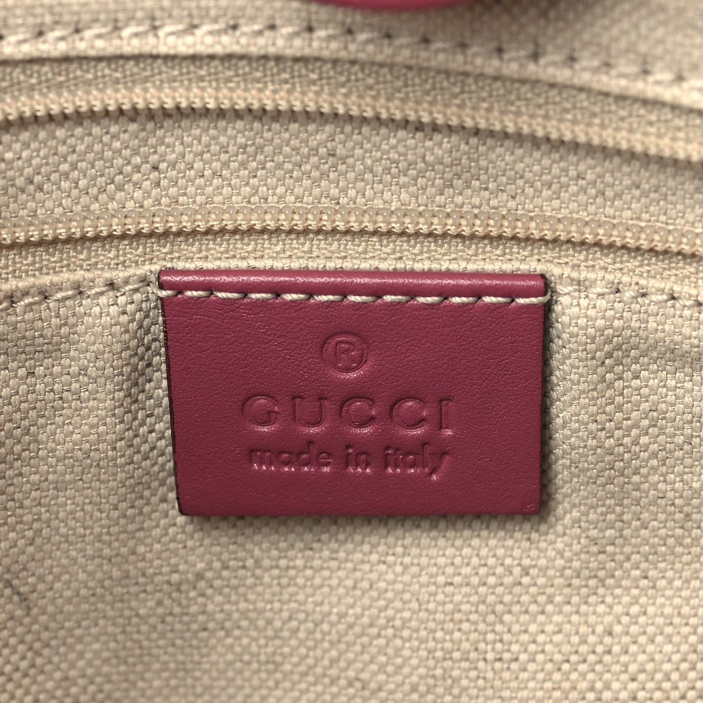Monogram Margaux Calfskin Medium Sukey Tote Beige Ebony Vintage Rose