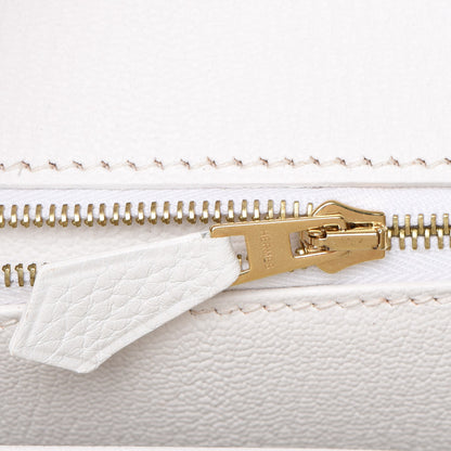 Hermes Taurillon Clemence Birkin 35 White 13 of 27