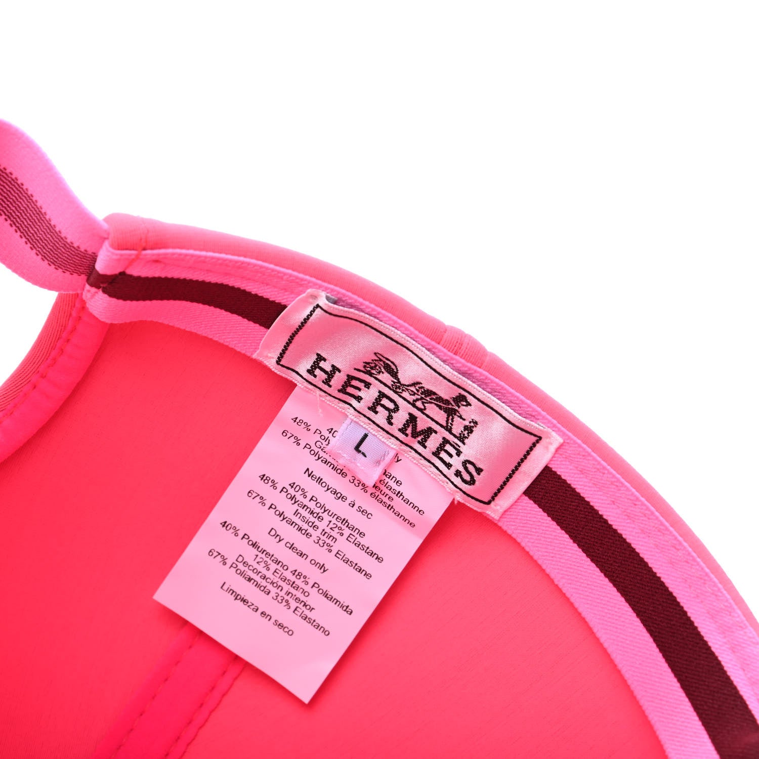 Hermes Neoprene Atlantic Cap L Rose Fluo 6 of 6