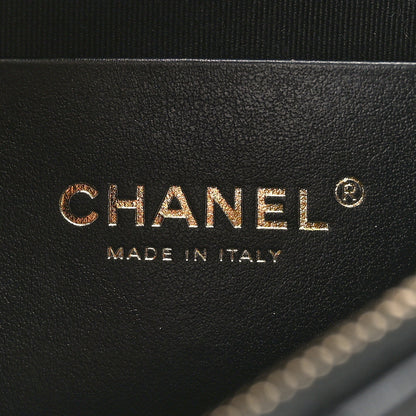 Chanel Shiny Crumpled Lambskin Quilted Large Trendy Chain Around Hobo Black 6 of 9