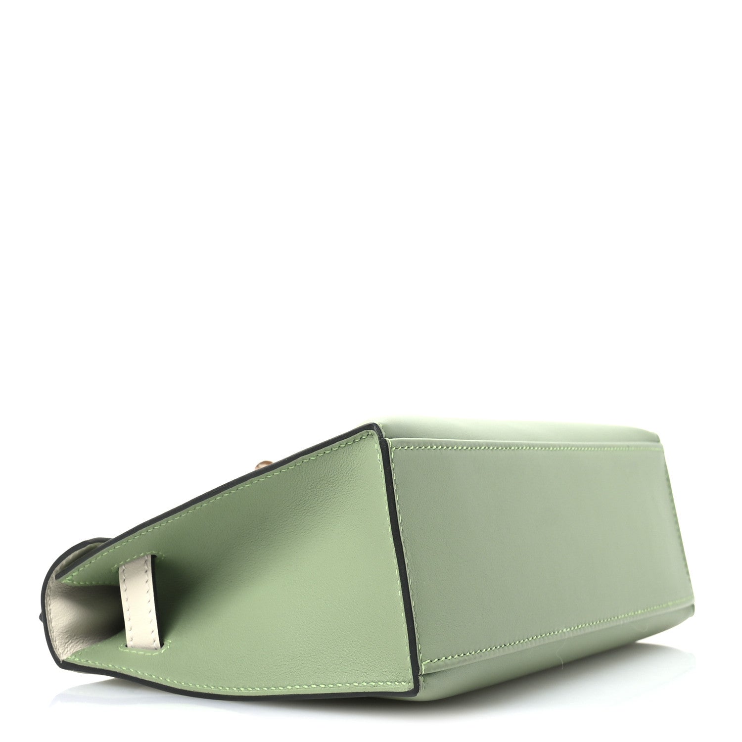 Hermes Swift Horseshoe Kelly Pochette Clutch Vert Criquet Nata 4 of 11
