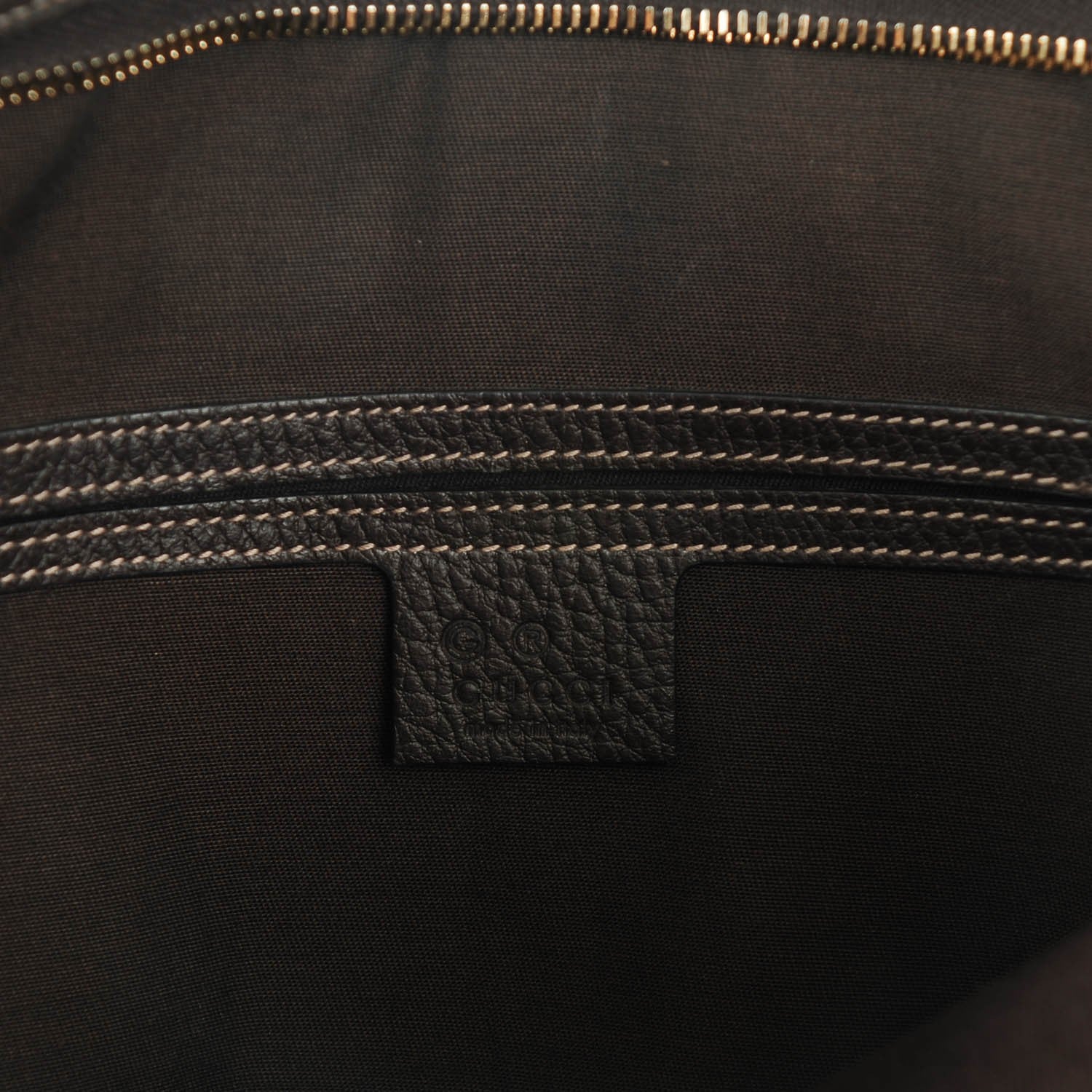 Gucci Crystal Monogram Abbey Messenger Bag Beige Dark Brown 6 of 7