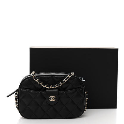 Chanel Caviar Quilted Chain Camera Bag Black 10 of 10