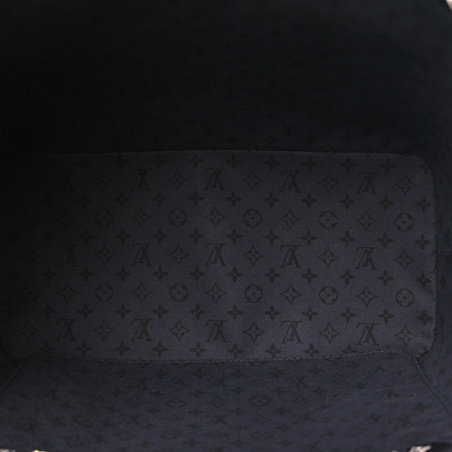 Monogram Giant Crafty Neverfull MM Creme Rouge Black