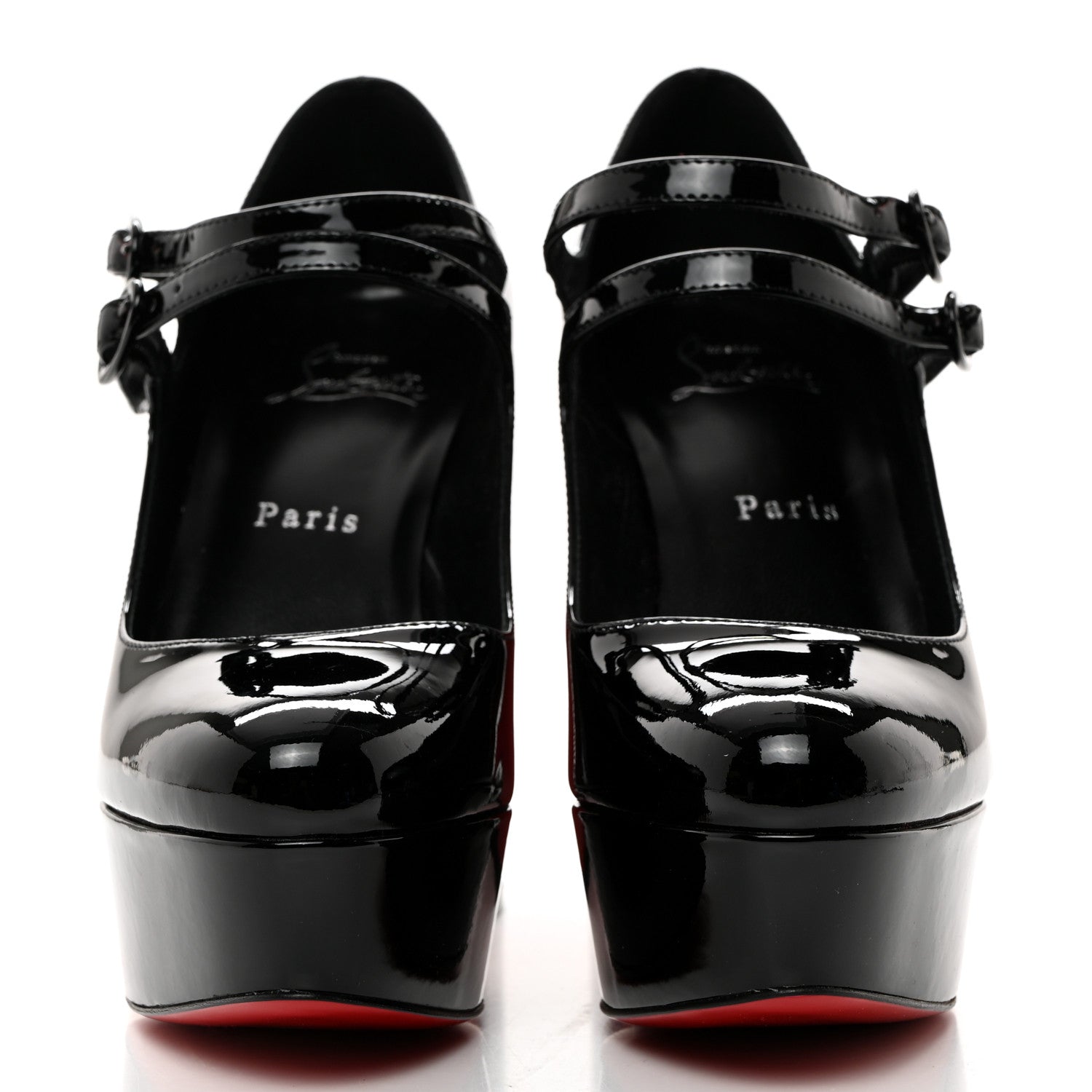 Christian Louboutin Patent Movida Jane 130 Platform Pump 37.5 Black 2 of 8