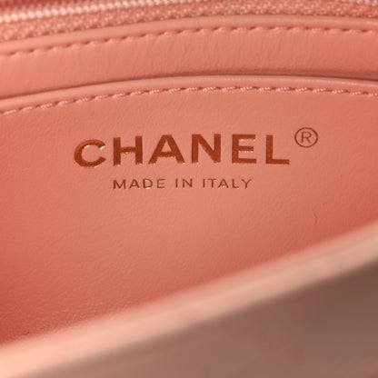 Chanel Lambskin Quilted Mini Pearl Crush Flap Light Orange 6 of 10