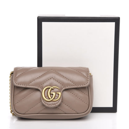 Gucci Calfskin Matelasse Heart GG Marmont 2.0 Coin Purse On A Chain Porcelain Rose 10 of 10