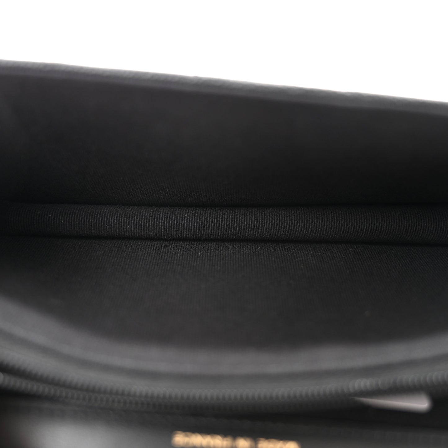 Shiny Caviar Quilted Flap Charm Wallet On Chain WOC Black