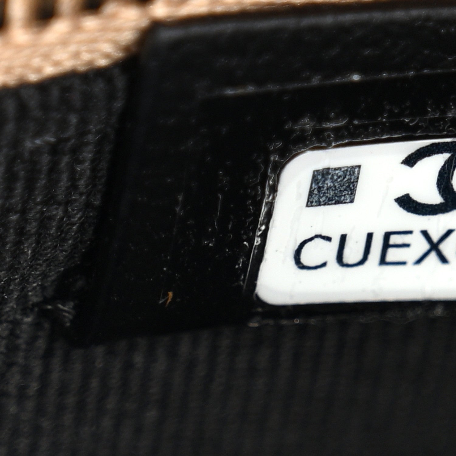 Chanel Suede Calfskin Shiny Lambskin Quilted Top Handle Slim Vanity Case With Chain Beige Black 7 of 10