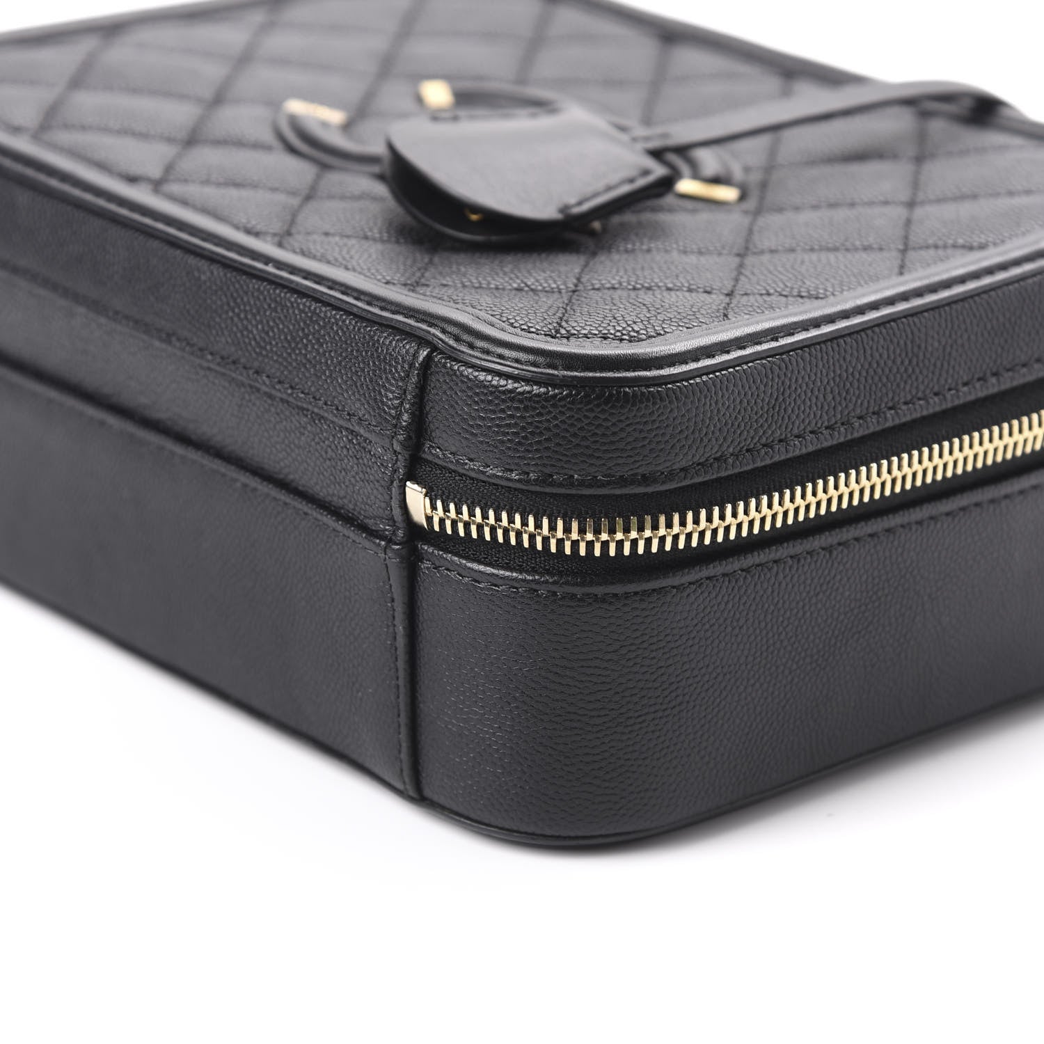 Chanel Caviar Quilted Medium CC Filigree Vanity Case Black 7 of 10