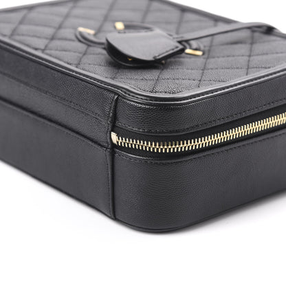Chanel Caviar Quilted Medium CC Filigree Vanity Case Black 7 of 10