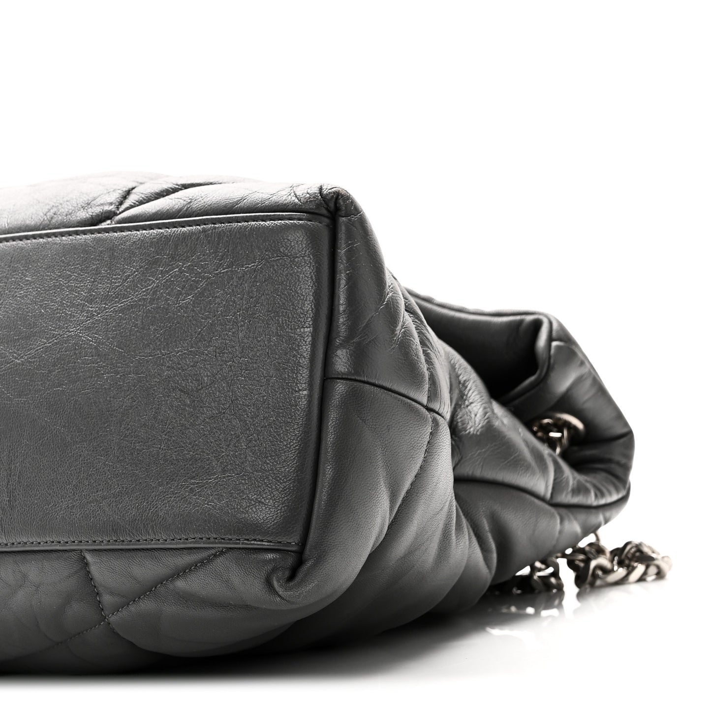 Calfskin Quilted Medium Loulou Puffer Monogram Chain Satchel Storm