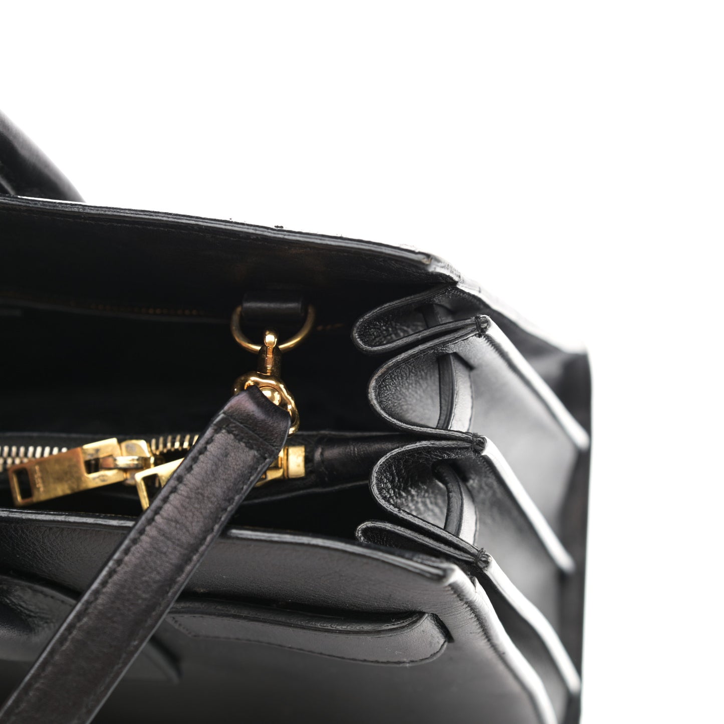 Calfskin Small Sac De Jour Black