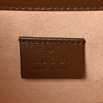 Gucci GG Supreme Monogram Textured Dollar Calfskin Mini Horsebit 1955 Shoulder Bag Beige Brown Sugar 6 of 10