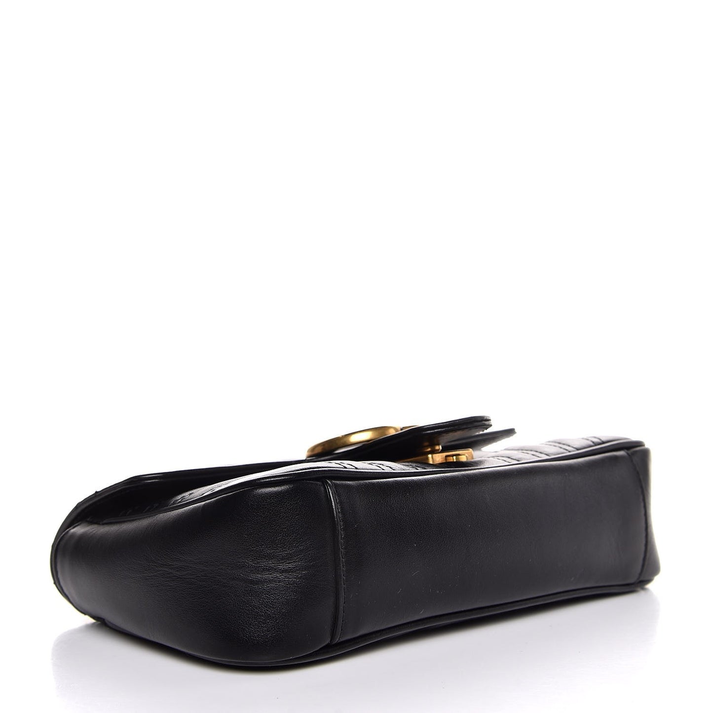 Calfskin Matelasse Mini GG Marmont Shoulder Bag Black