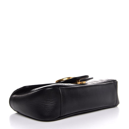 Gucci Calfskin Matelasse Mini GG Marmont Shoulder Bag Black 4 of 7
