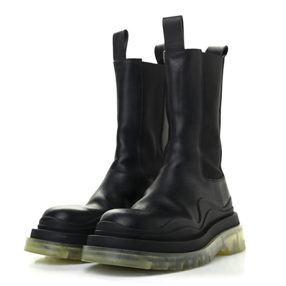 Bottega Veneta Calfskin The Tire Chelsea Boots 35.5 Black Transparent 3 of 13