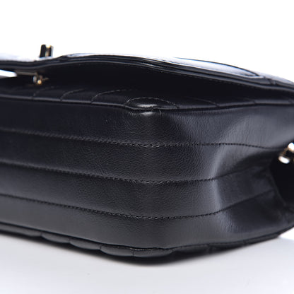 Chanel Calfskin Chevron Quilted Small Statement Flap Black 10 of 12