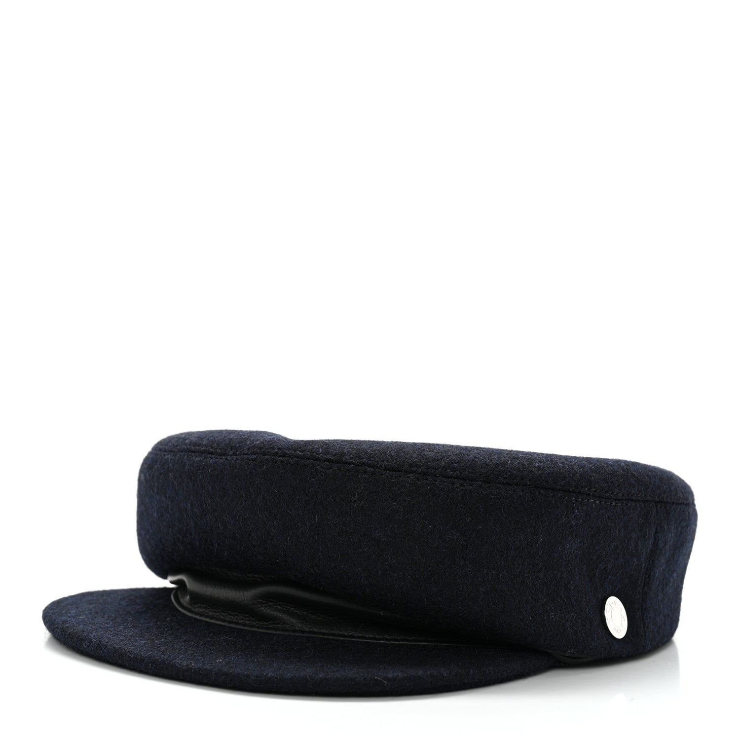 Hermes Cashmere Swift Womens Deauville Cap 57 Black 1 of 9