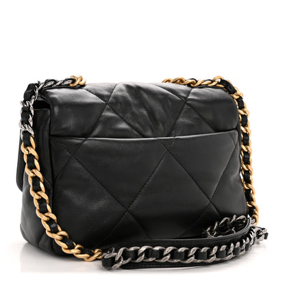 Chanel Goatskin Quilted Medium Chanel 19 Flap Black 3 of 12