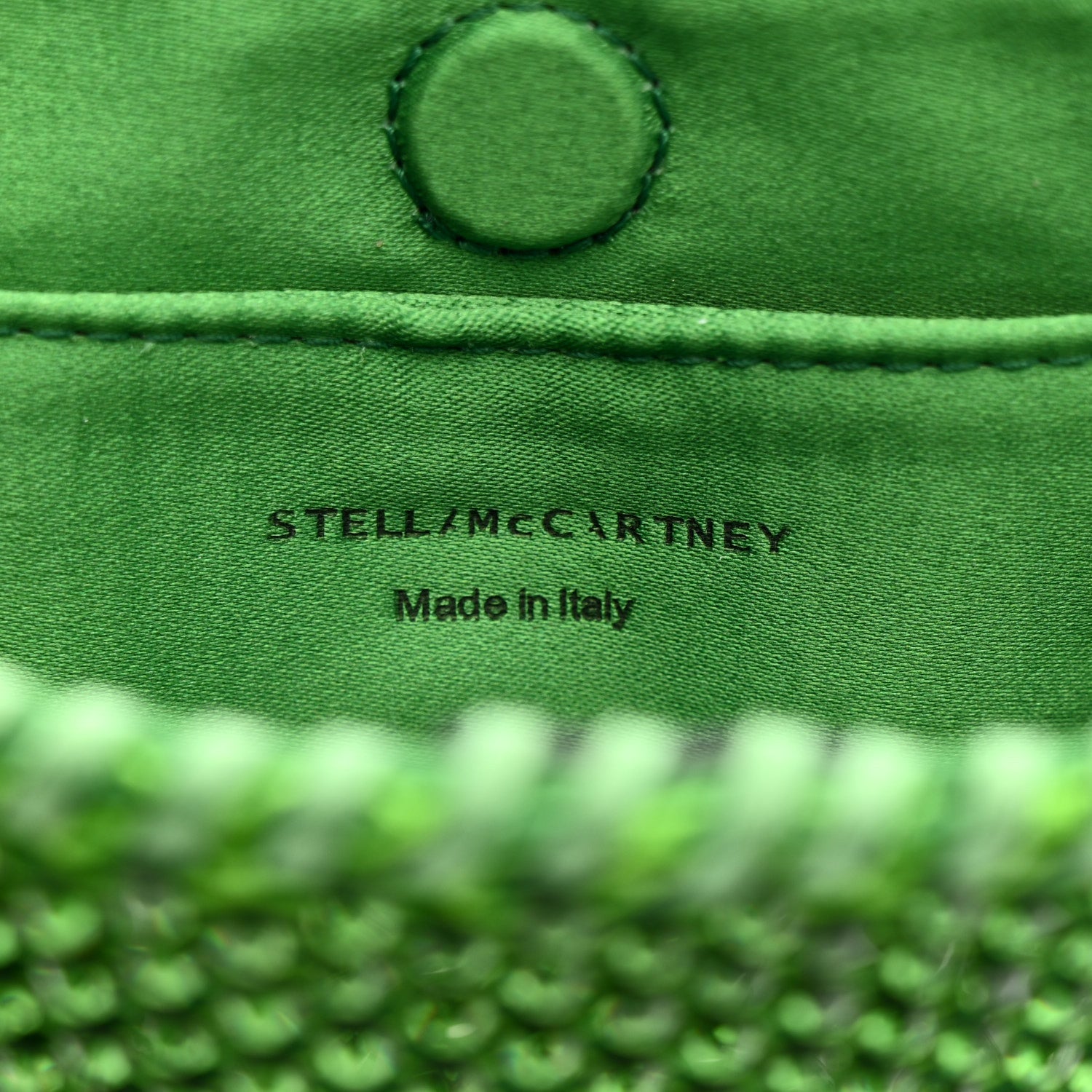 Stella McCartney Mesh Crystal Mini Falabella Crossbody Bag Green 6 of 11