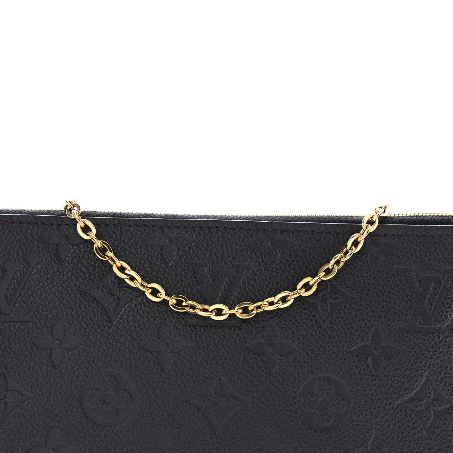 Empreinte Double Zip Pochette Marine Rouge