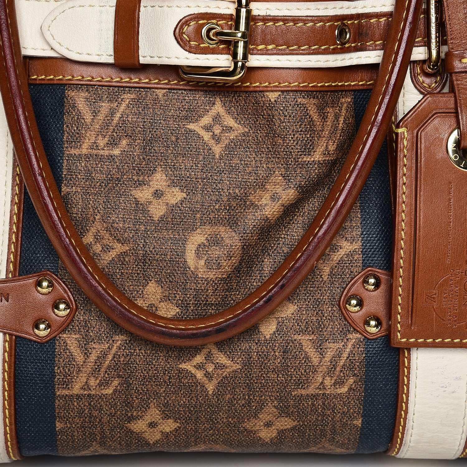 Louis Vuitton Monogram Rayures Tisse Sac GM Blue 18 of 19