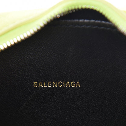 Balenciaga Signature Grained Calfskin Logo XS Ville Camera Bag Acid Green Black 6 of 10