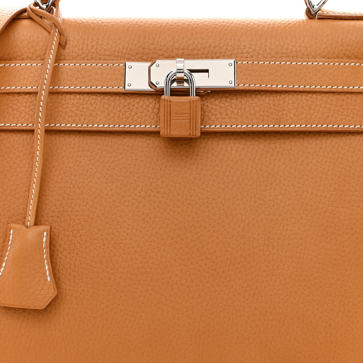 Hermes Vache Naturelle Grainee Kelly Sellier 28 Naturel Sable 8 of 12
