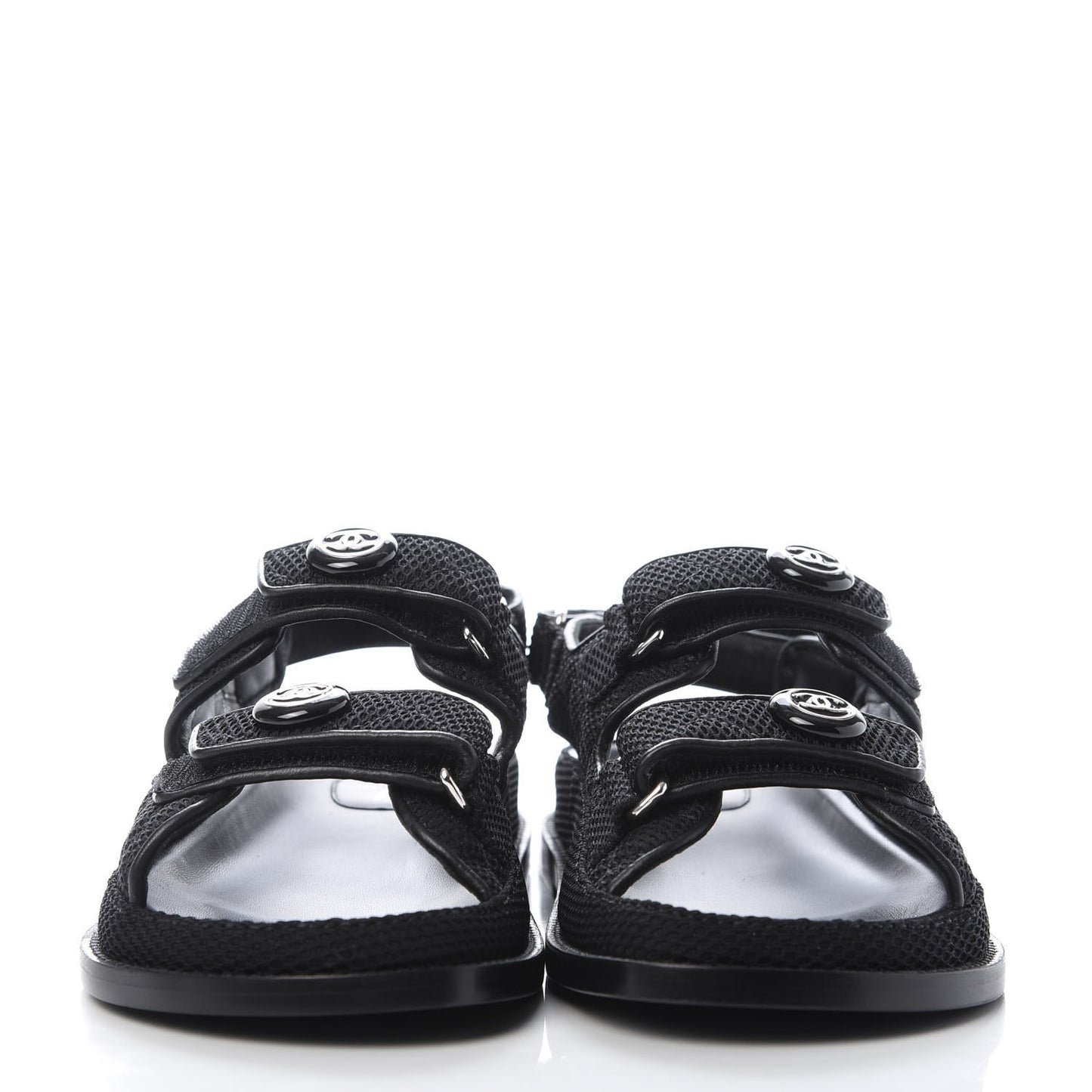 Fabric Velcro Dad Sandals 36.5 Black