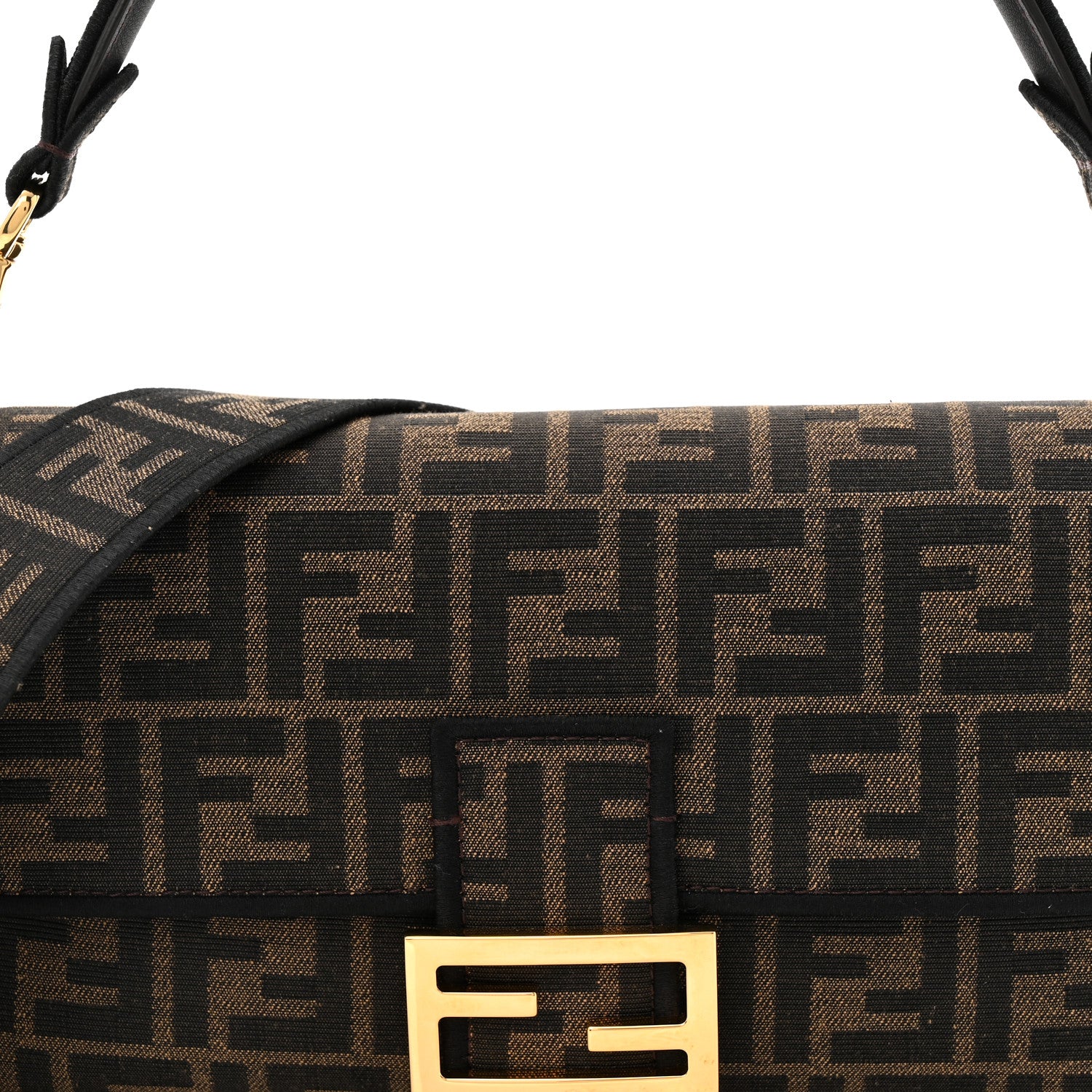 Fendi Fabric Jacquard FF 1974 Medium Baguette Tobacco Moro Black 1781203 –  FASHIONPHILE