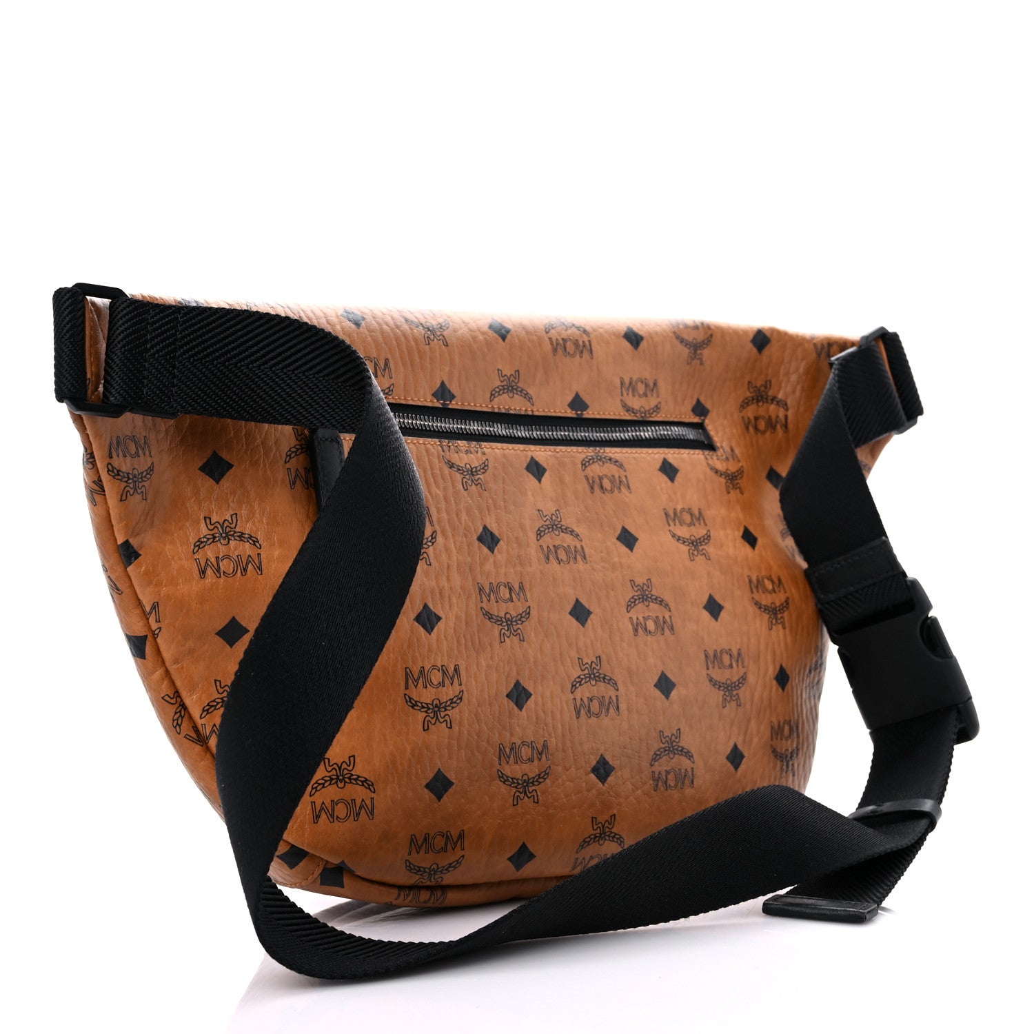MCM Visetos Medium Belt Bag Cognac Black 3 of 8