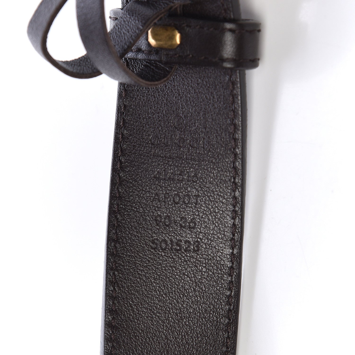 Gucci Moon Calfskin Double G 30mm Belt 90 36 Dark Cocoa 4 of 8