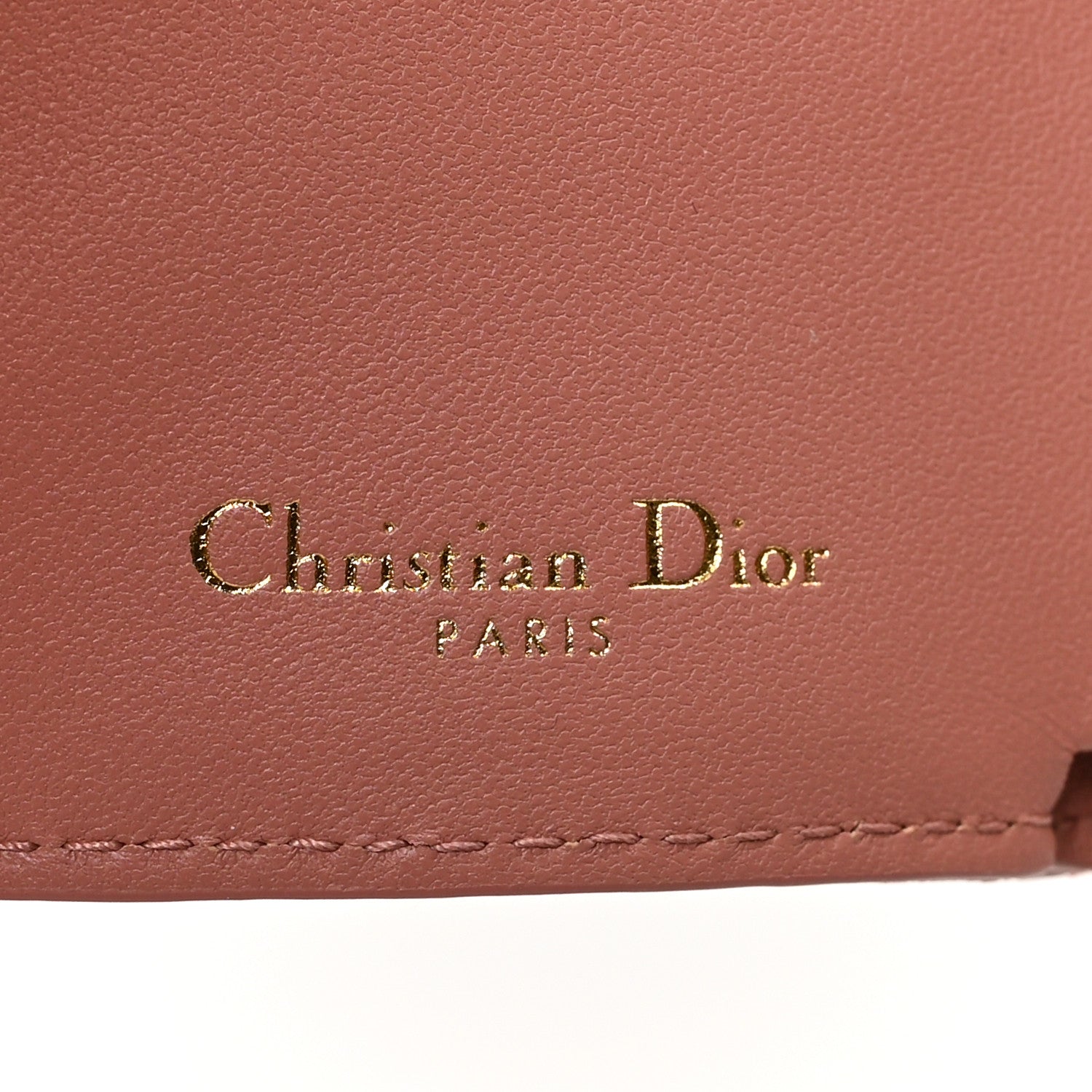 Christian Dior Supple Calfskin Cannage Medium Caro Card Wallet Pink 7 of 7