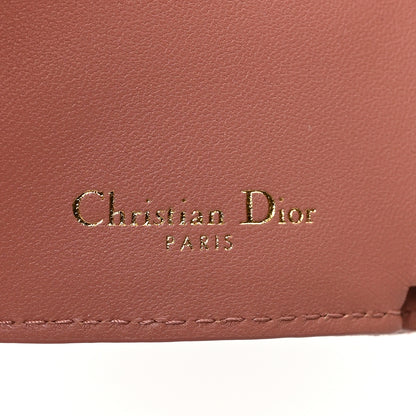 Christian Dior Supple Calfskin Cannage Medium Caro Card Wallet Pink 7 of 7
