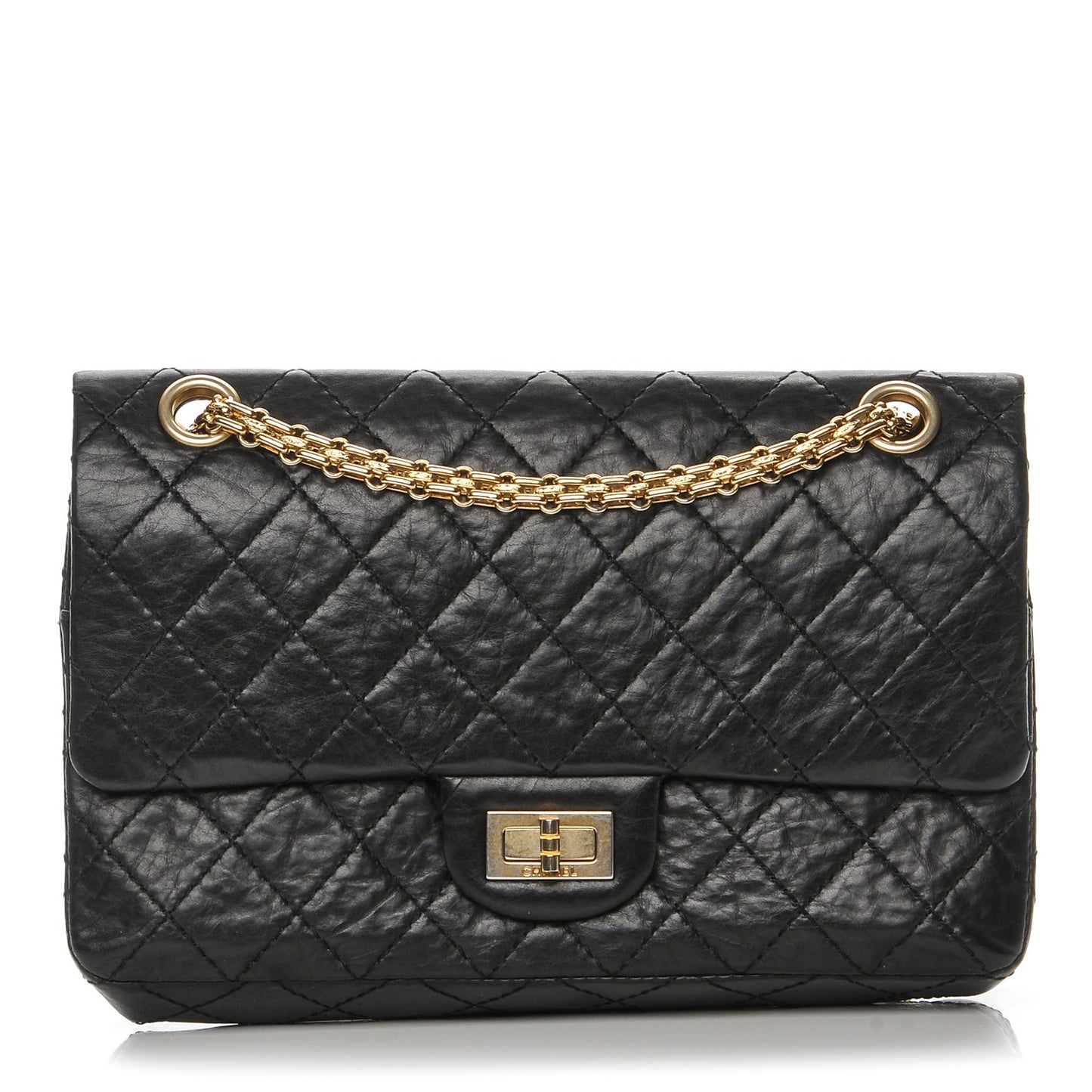Aged Calfskin 50th Anniversary 2.55 Reissue 225 Flap Black