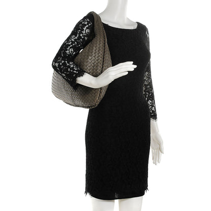 Bottega Veneta Nappa Intrecciato Maxi Veneta Hobo Steel 2 of 9