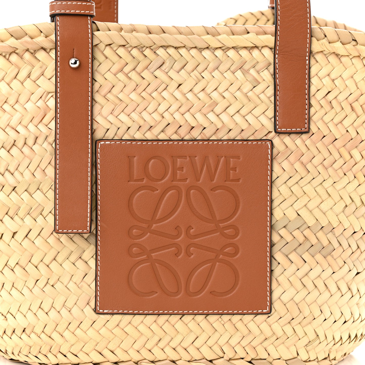 Raffia Basket Tote Bag Natural Tan