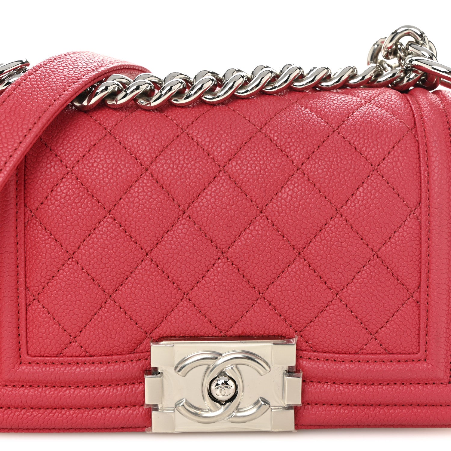 Chanel Caviar Quilted Small Boy Flap Red 8 of 11