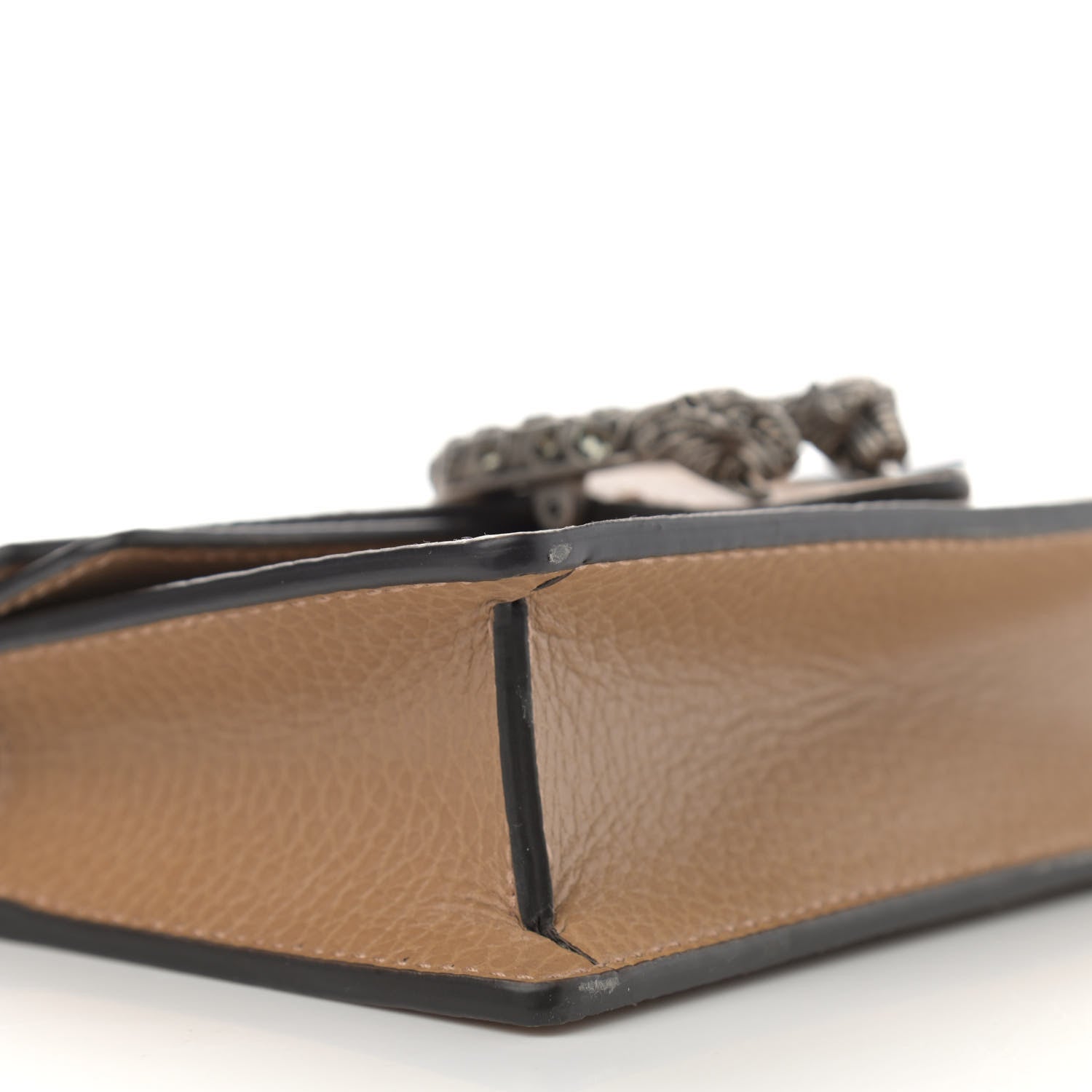Gucci Dollar Calfskin Crystal Super Mini Dionysus Shoulder Bag Natural Tan Black Diamond 8 of 9