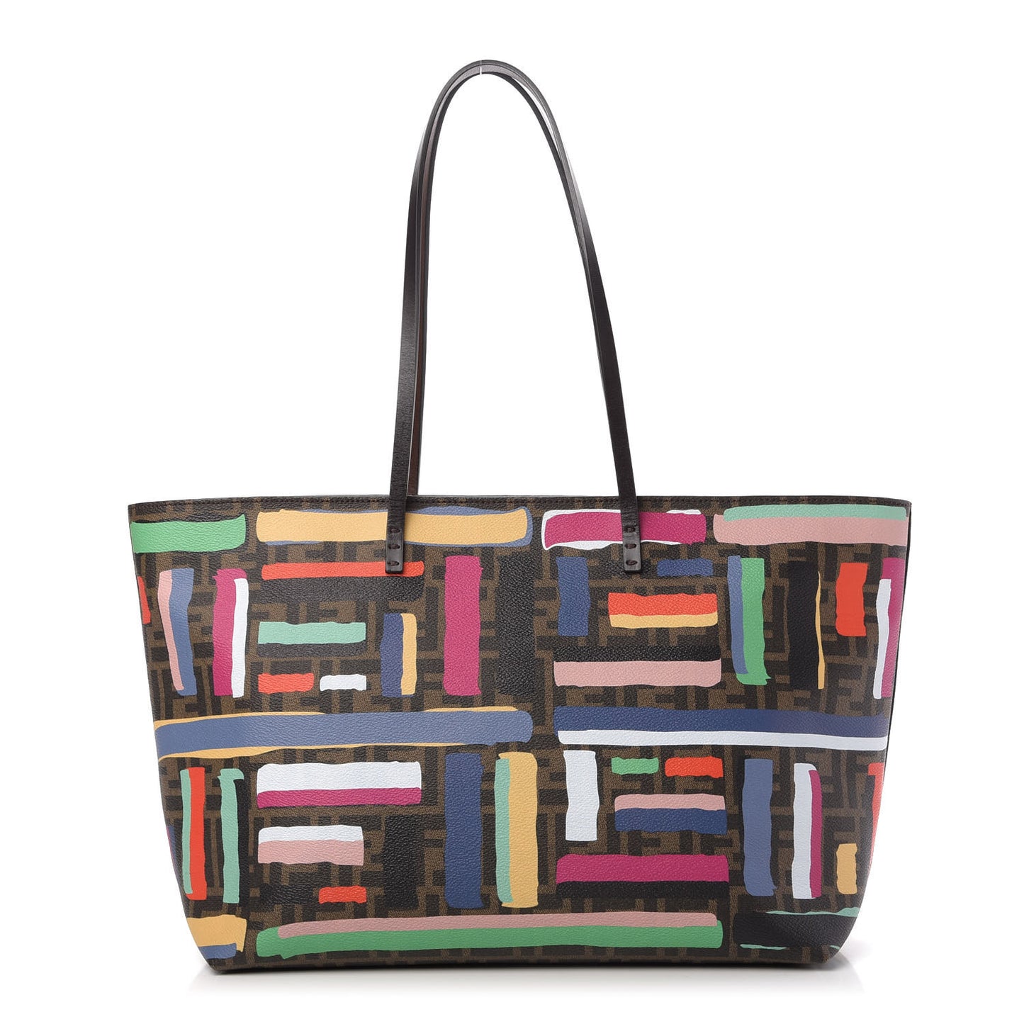 Zucca Spalmati Chalks Medium Roll Tote Tobacco Multicolor