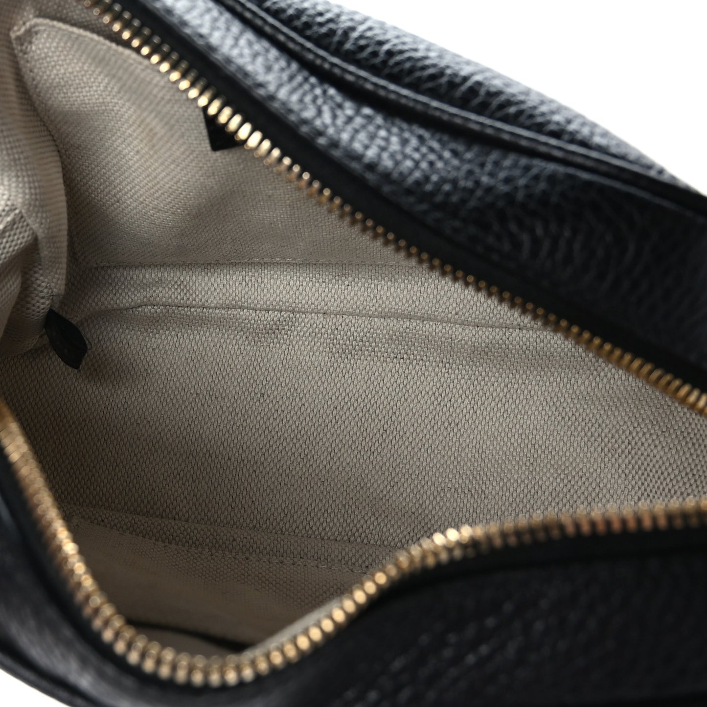Pebbled Calfskin Small Soho Disco Bag Black