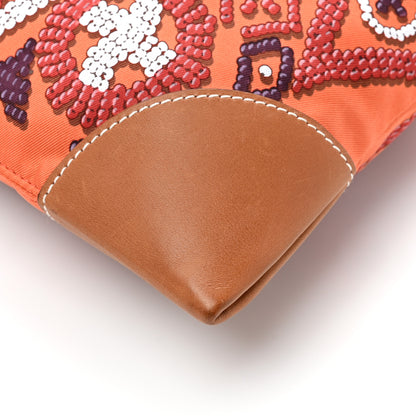 Hermes Silk Barenia Kelly En Perles Silky City 33 Bag Fauve Orange Anthracite Frambroise 13 of 15