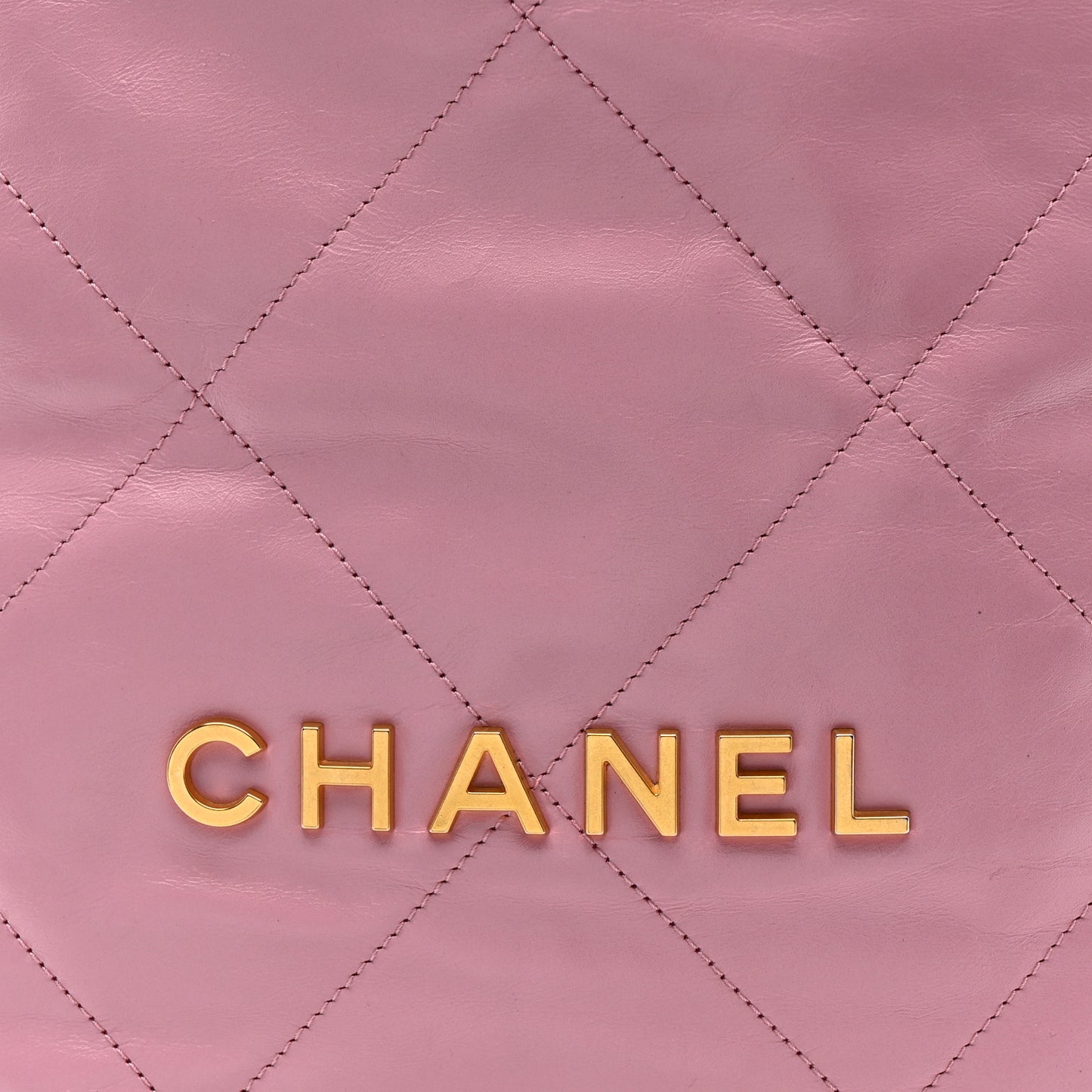 Shiny Calfskin Quilted Small Chanel 22 Lilac