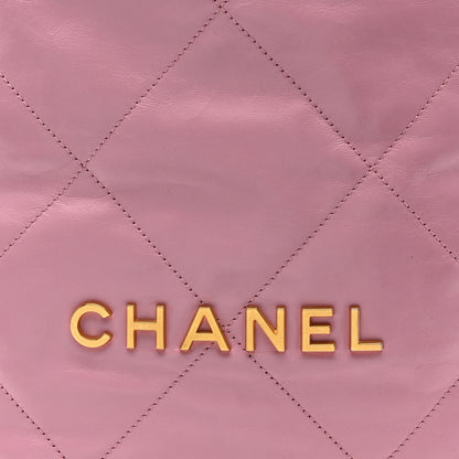 Chanel Shiny Calfskin Quilted Small Chanel 22 Lilac 9 of 11