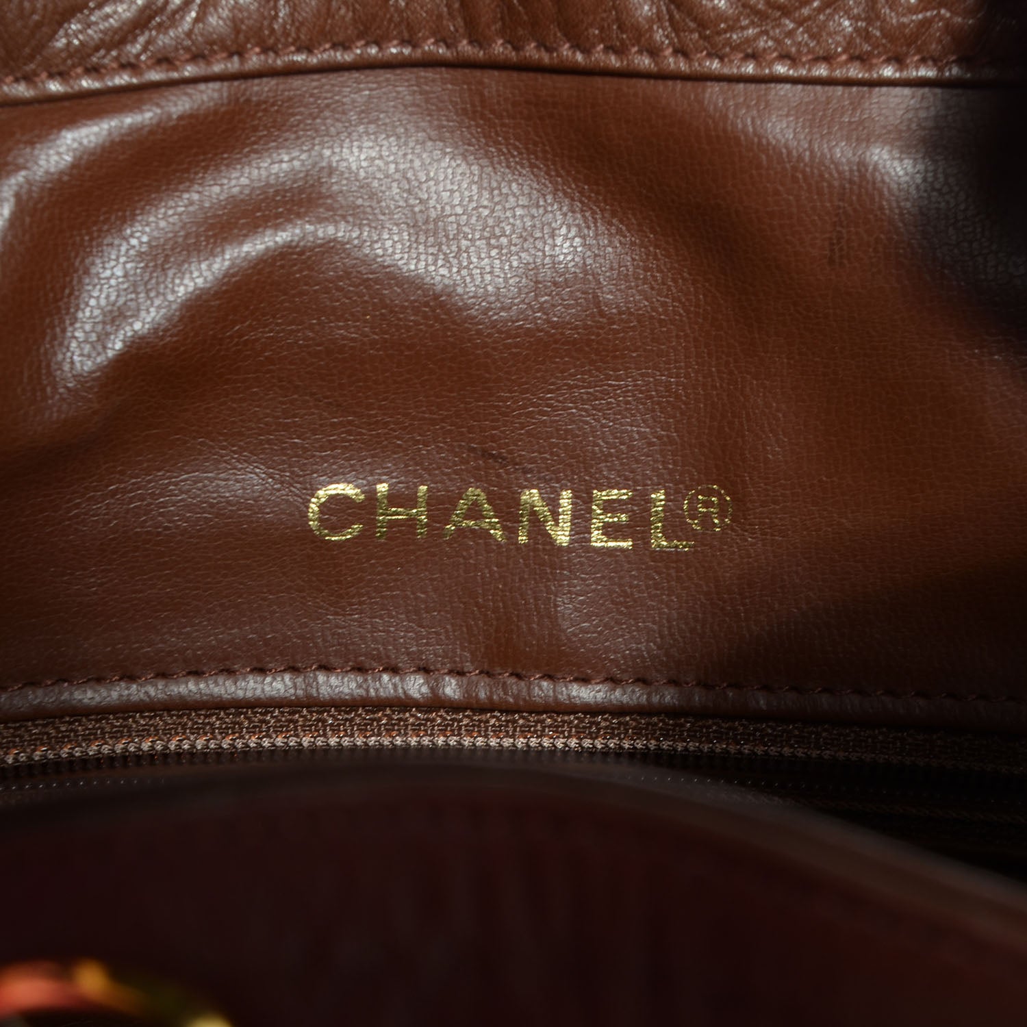 Chanel Caviar Drawstring Shoulder Bag Brown 7 of 9