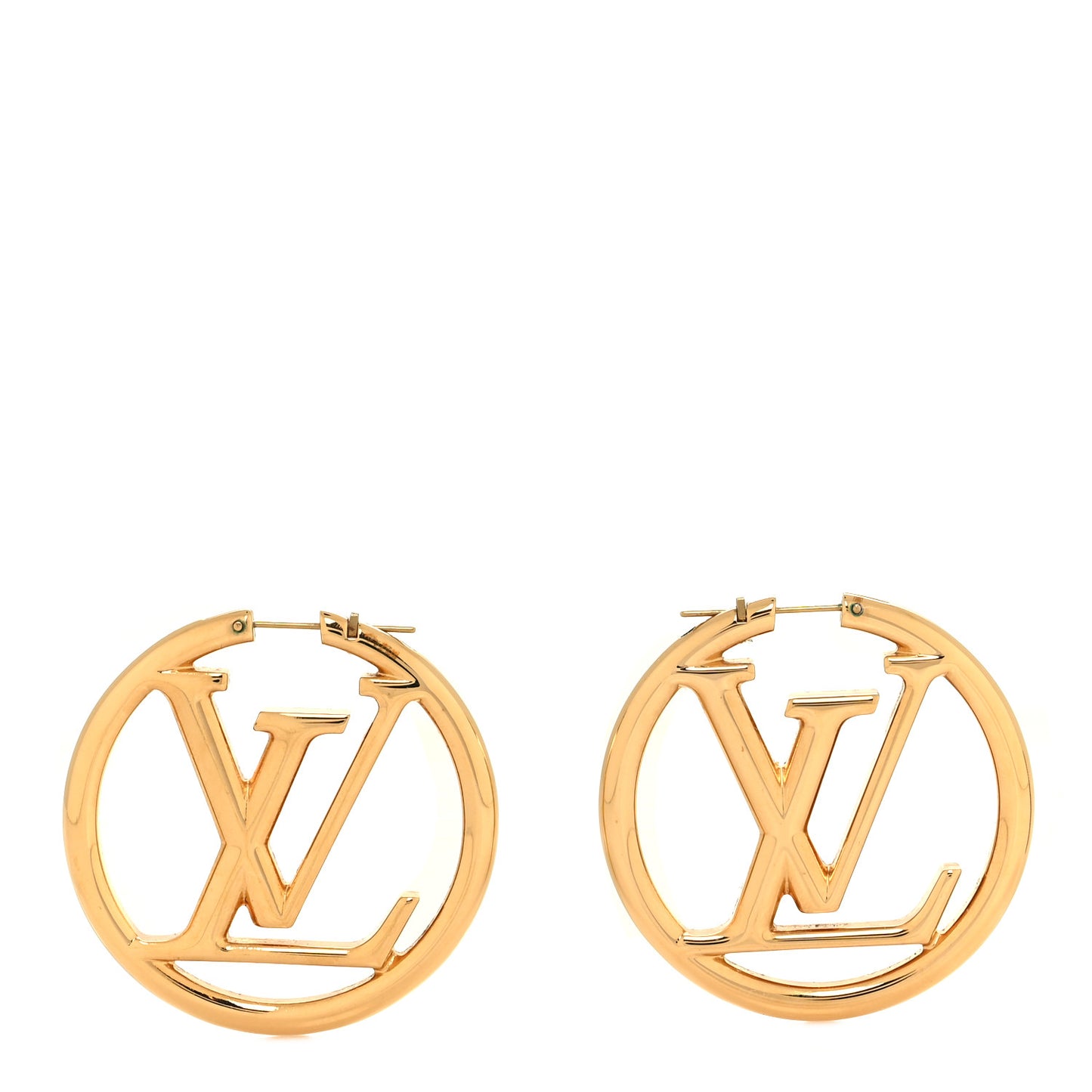 Metal Louise Hoop Earrings Gold