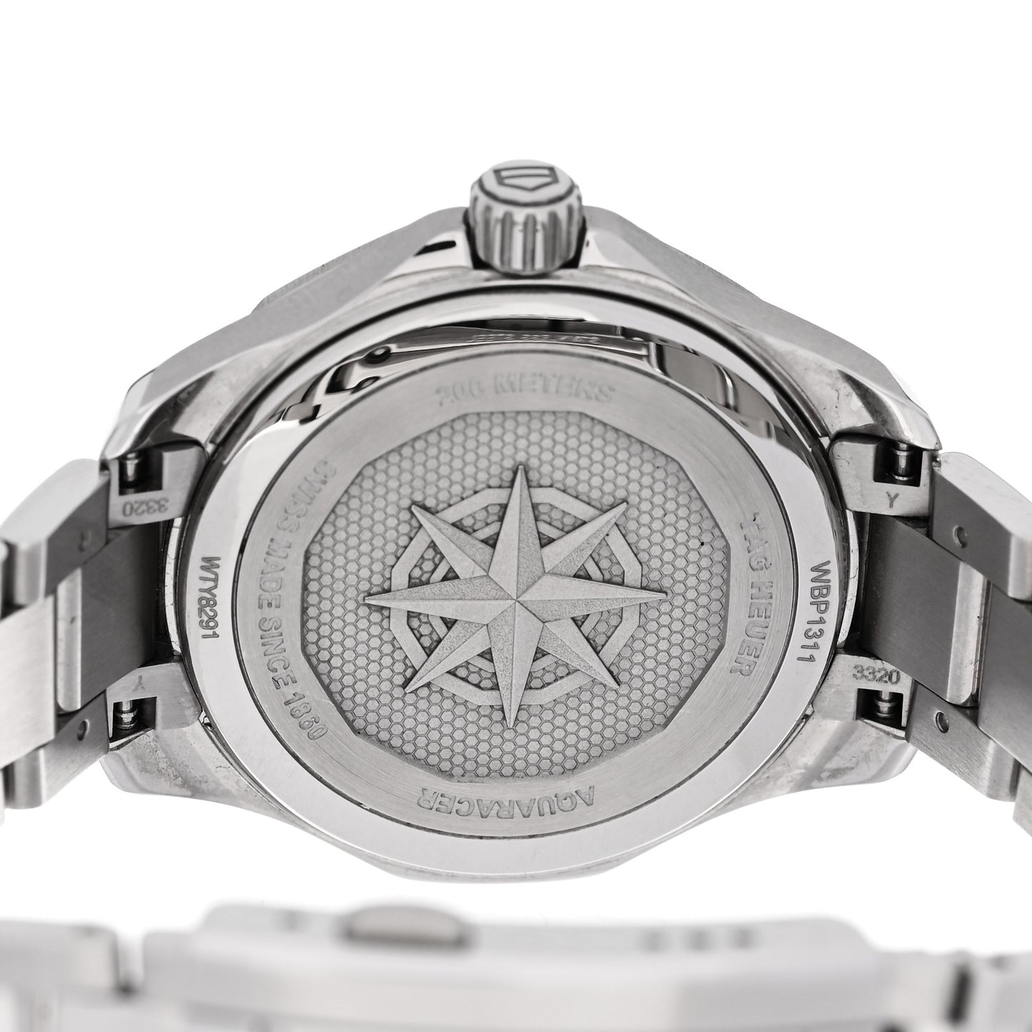 Stainless Steel 34mm Aquaracer Lady Professional 200 Solargraph Quartz Watch Blue WBP1311