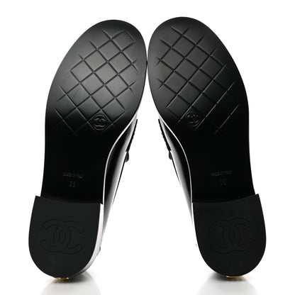 Chanel Calfskin CC Mocassins 38 Black 5 of 10
